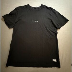 Stampd Shirt Adult Small Black Logo Short Sleeve‎ Pullover Tee Mens.
